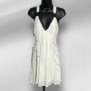NEW Forever 21 Small Off White Woven Dress with Metal Accents NWT